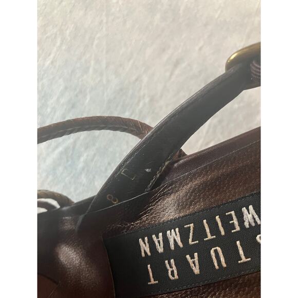 STUART WEITZMAN Strappy Block Heel Slingback Sandals Size 8 VACATION CASUAL - Picture 9 of 11